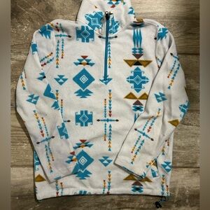 Pacsun Mens Patterned Quarter Zip